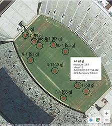 Clegg Impact Tester Bluetooth Mapping Example