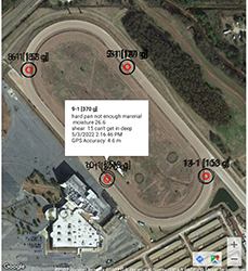 Clegg Impact Tester Bluetooth Mapping Example