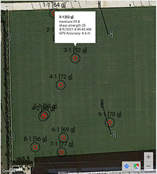 Clegg Impact Tester Bluetooth Mapping Example