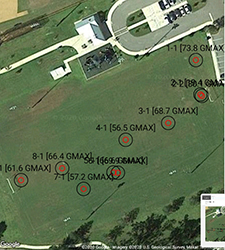 Clegg Impact Tester Bluetooth Mapping Example