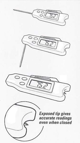 Turf-Tec Digital Pocket Thermometer Check temperature before pre-emergent weed control applications.