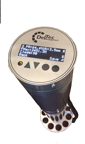 Once the weight is released, the test results for the FieldTester (3A Model) v4 FIFA Impact Tester with Clegg Hammer Equivalents show up on the display screen and in the app