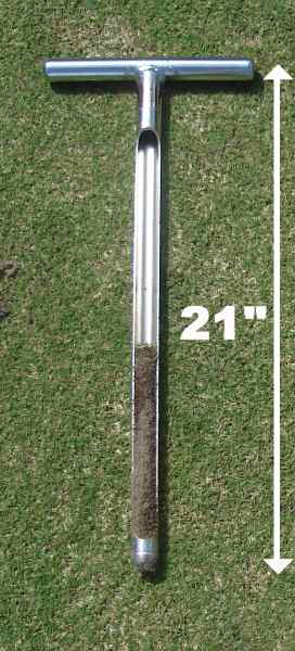 The Tubular Soil Sampler 21 inch deep is an excellent soil sampler for examining the soil for deep analysis of texture, moisture and composition