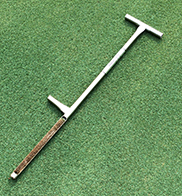 Turf-Tec Tubular Soil Sampler with Step - 36 Inch - Stainless Steel (Sample depth is 12 inches deep)