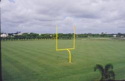 Florida Atlantic University, Boca Raton, FL. Mike Bell, Sports Turf Manager.  View from athletic center of two new practice fields.