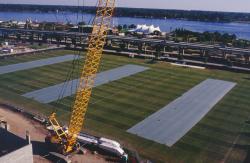 These are the three practice fields for the Jacksonville Jaguars on the grounds of Alltel Stadium, in Jacksonville, FL.  Mark Clay is also Sports Turf Manager in charge of the practice fields as well as the stadium.