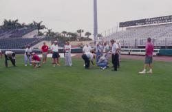 The final stop on the STMA, Florida Chapter # 1 bus tour was Raymond James Stadium, Jupiter, FL.  This is the joint spring training facility for the World Series Champions, Florida Marlins and the Cardinals.  Marshall Jennings is Sports Turf Manager