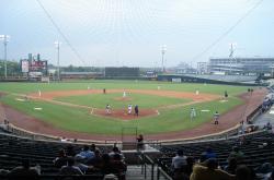 After the NFSTMA meeting, we had lunch in one of the picnic areas at the Baseball Grounds at Jacksonville and watched an afternoon Suns baseball game.