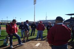 We were treated to hands on demonstrations on clay maintenance, infield maintenance, mound building techniques, and many other interesting subjects.