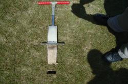 Here is a soil profile sample take from the multipurpose field at the City of Callaway.  The Sample is extracted with the Mascaro Profile Sampler.